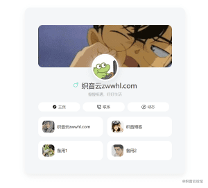 简约风好看的个人主页源码-织音云论坛